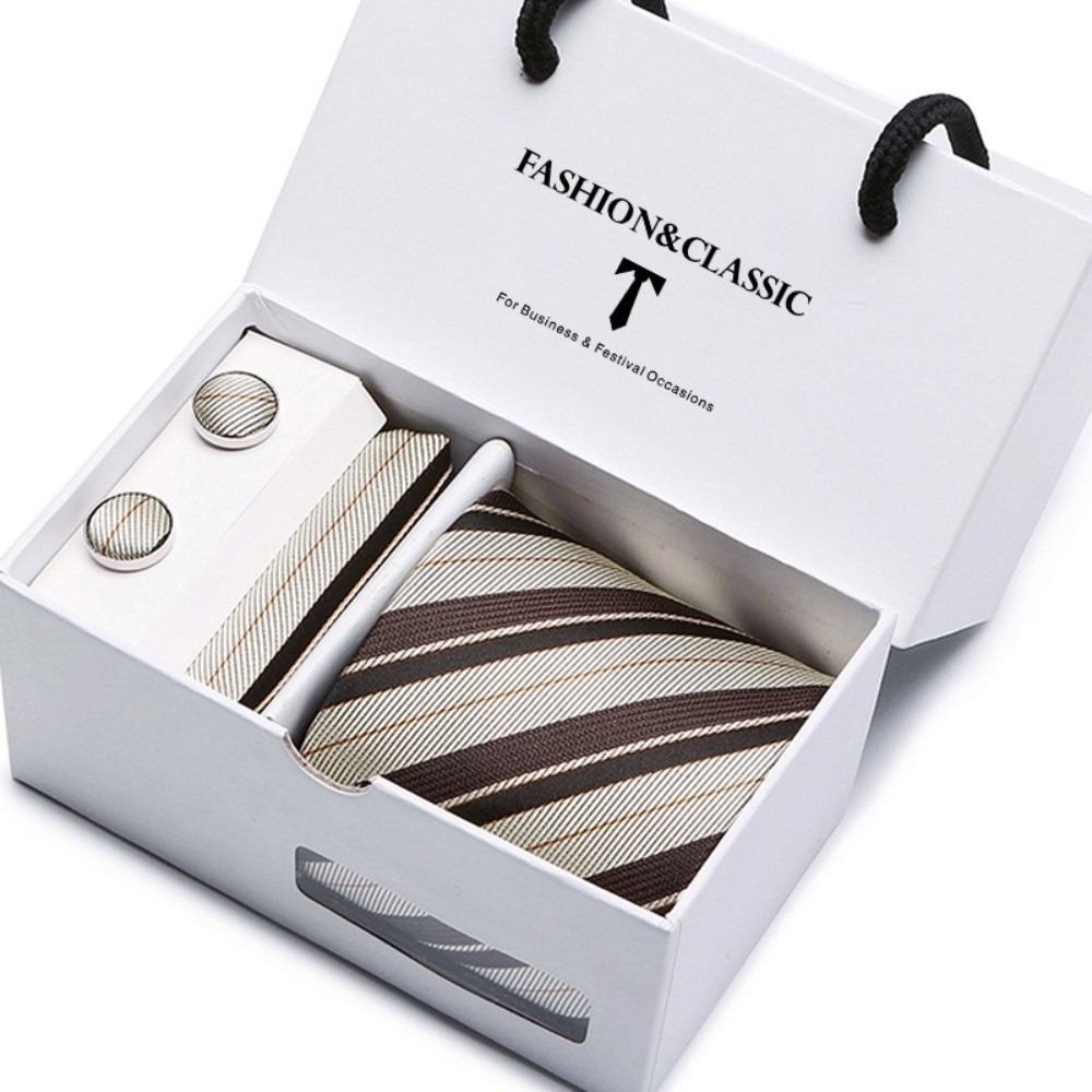 Luksusowa, elegancka krawatka  – Neck Tie Set Box recenzja i cena